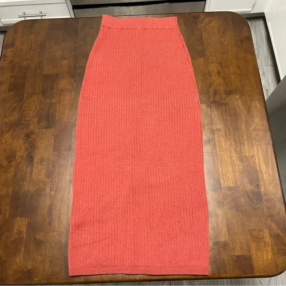 Free People Skyline Midi Skirt in Burnt Orange Size XS - Picture 3 of 12